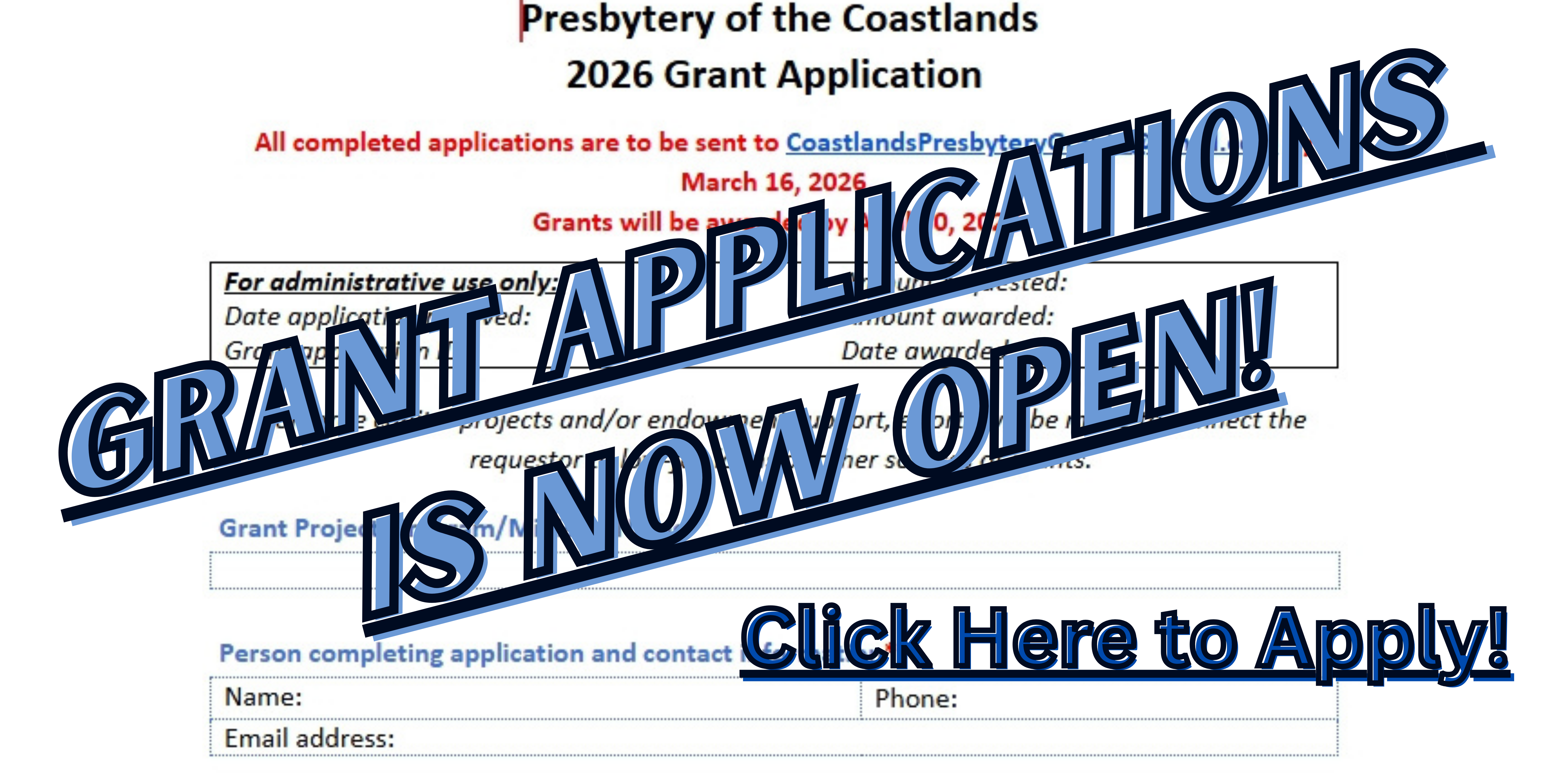 Grant Applications is Now Open!